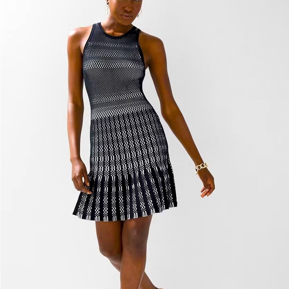 White House black market sweater knit dress- size L